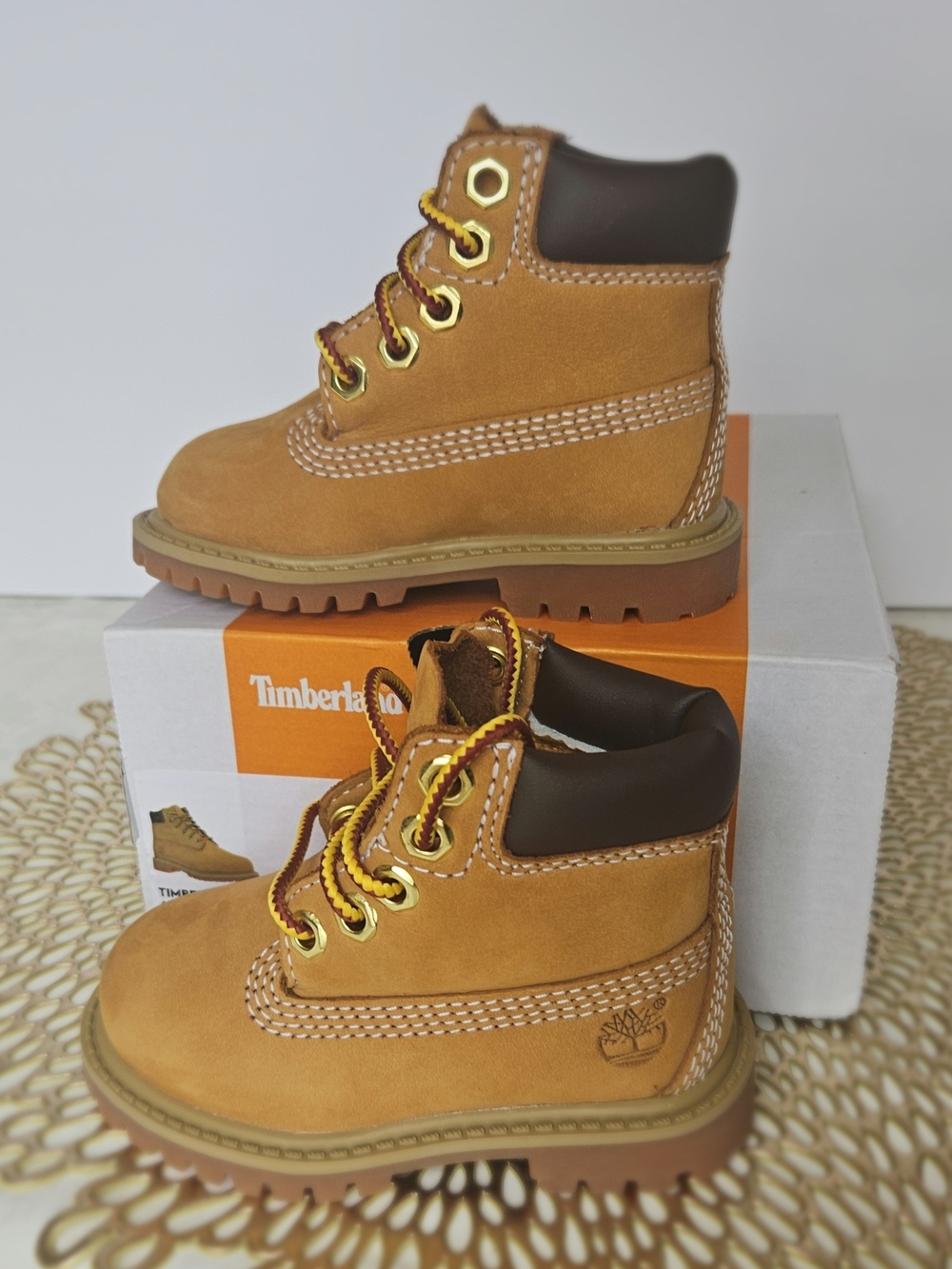 ​Timberland Premium 6-Inch Lace Waterproof Boot Wheat Toddler Size 4 - Picture 7 of 9